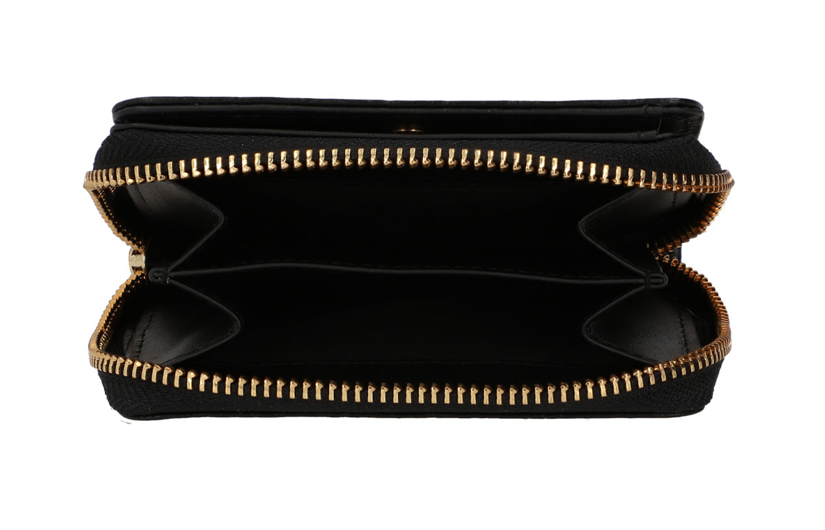 Porte-monnaie Compact Femme En Cuir Noir – Mini Porte-cartes Avec Compartiment Billets Zippé, Design élégant