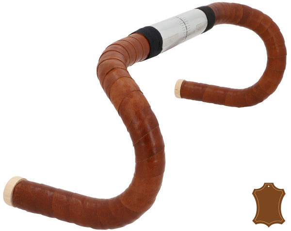 Guidoline Cuir Gusti Adri V. Marron Avec Bouchon Liège - Accessoire Vélo Élégant